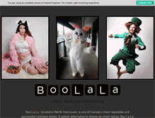 Tablet Screenshot of boolalacostumes.com